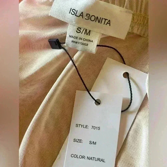 Isla Bonita NWOT Sheer Bikini Coverup Size S/M Natural/Aqua Bundle - Picture 6 of 10